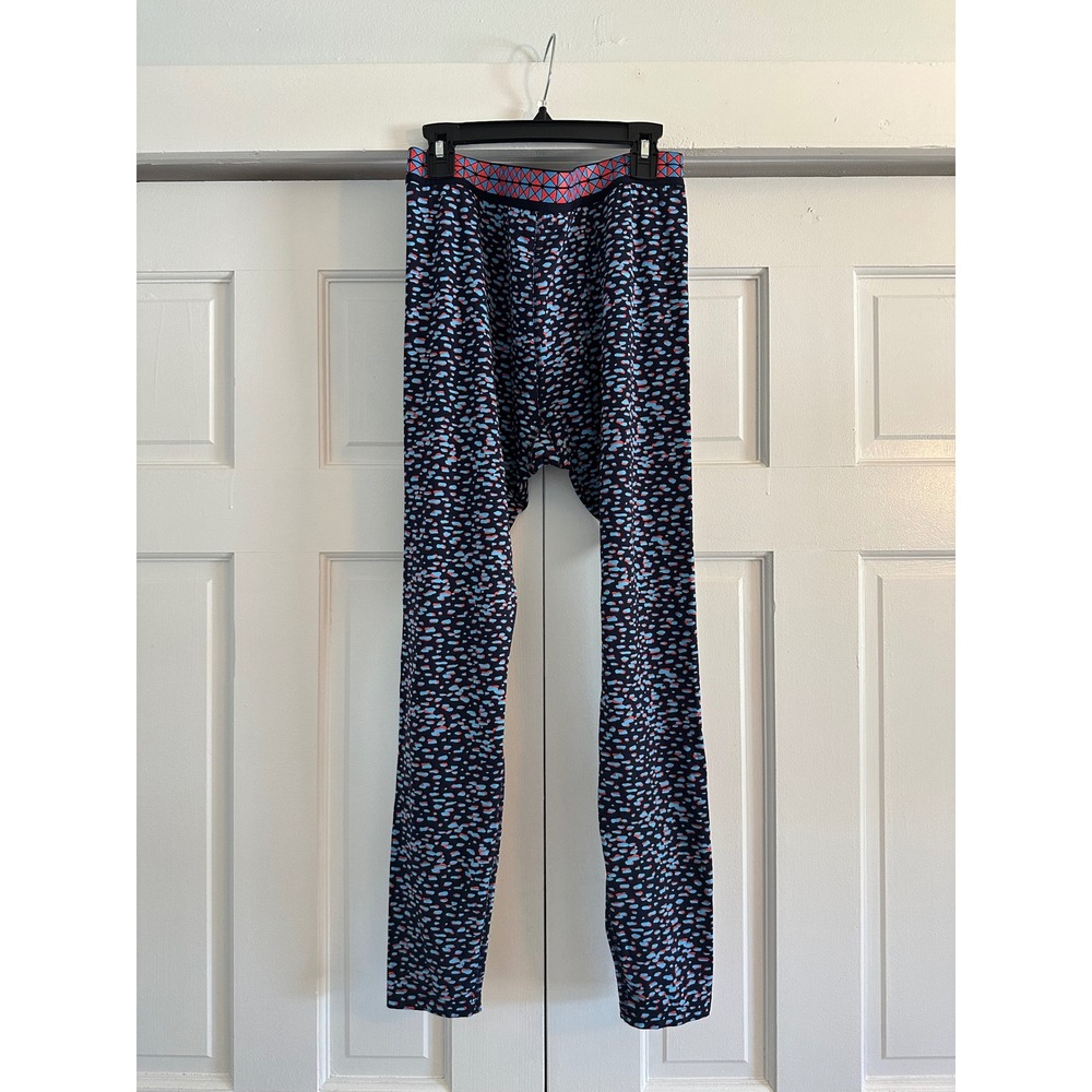 Tory Sport Womens  Blue Orange Abstract Dot Print Performance Leggings High Rise